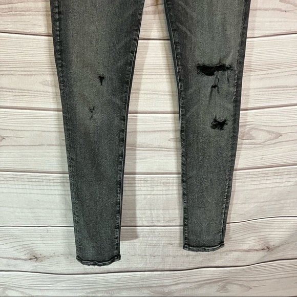 Agolde Sophie Distressed Skinny Jeans in Silence Black - Picture 8 of 13